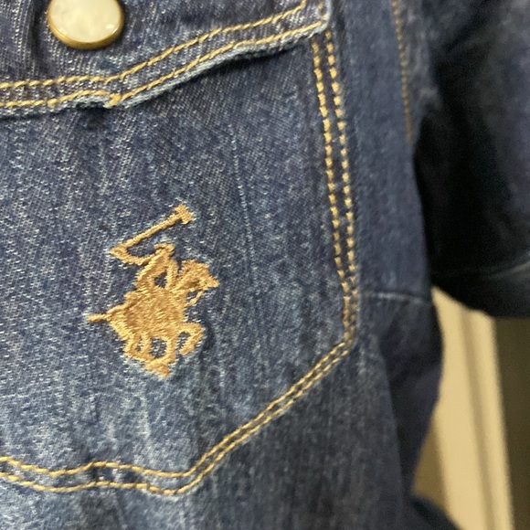 mother of Pearl snap front dark wash drawstring waistband Dress - Picture 7 of 12